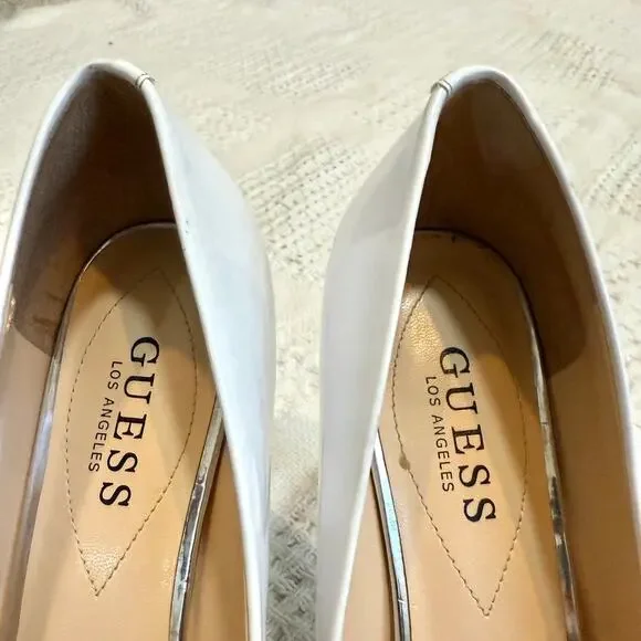 Guess Los Angeles patent 8 1/2 platform peep toe pump 4.5 inch heels 2675 - Picture 8 of 11